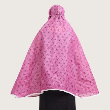 Cotton Muslim Namaj Hijab for Women | Best Quality Full-Length Hijab | Purple Allover Print